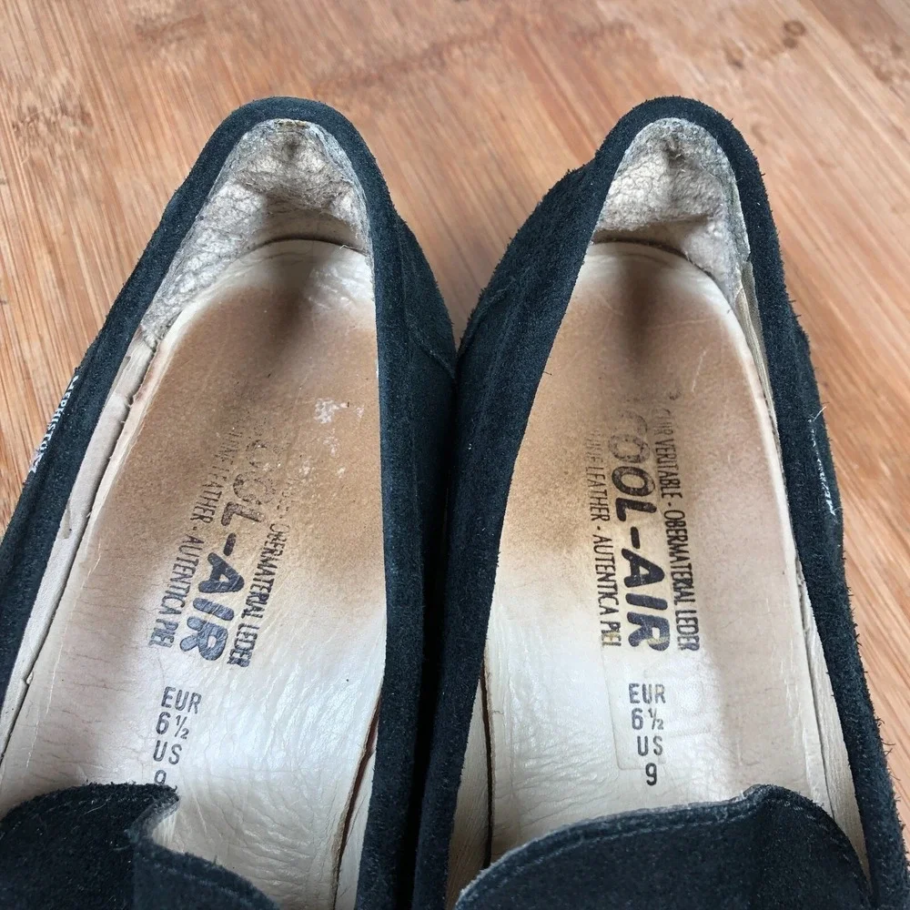 Mephisto Womens size 9 shoes Cool Air Black Suede Horsebit Casual loafers